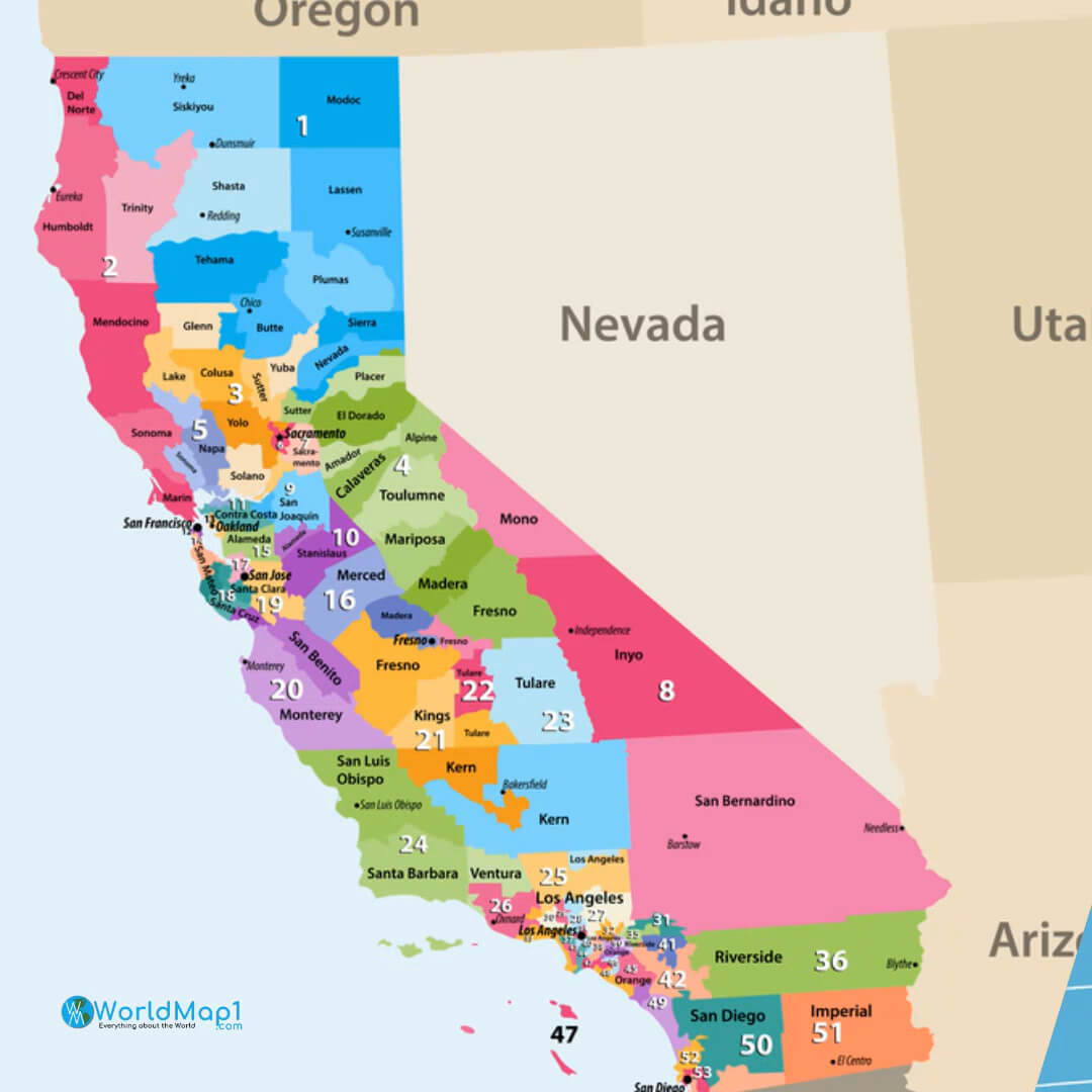 High Detailed California Map High Detailed California Map